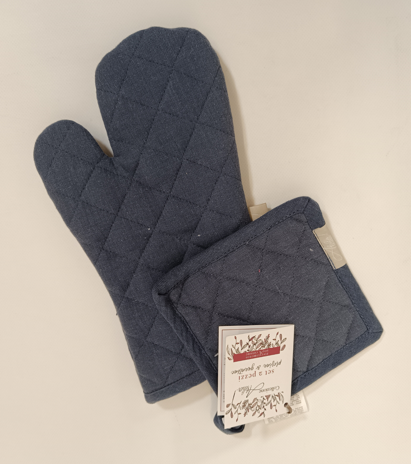 SET 1 POTHOLDER+OVEN MITT ATELIER Tellini S.r.l. Wholesale Clothing